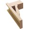 Ekena Millwork 8-in W x 14-in D x 26-in H Funston Block Rough Cedar Woodgrain TimberThane Outlooker, Primed Tan OUTUR080X14X26FST44RCPR - alternate 3